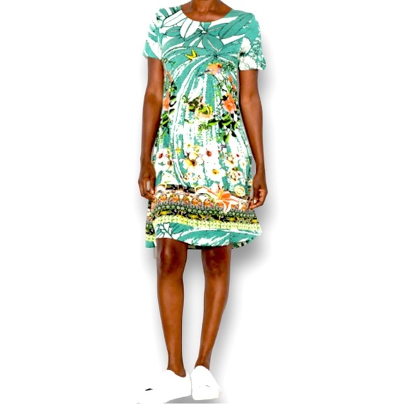 Desigual Eleonor Short Sleeve Sequined Dress Size Large - Picture 1 of 8